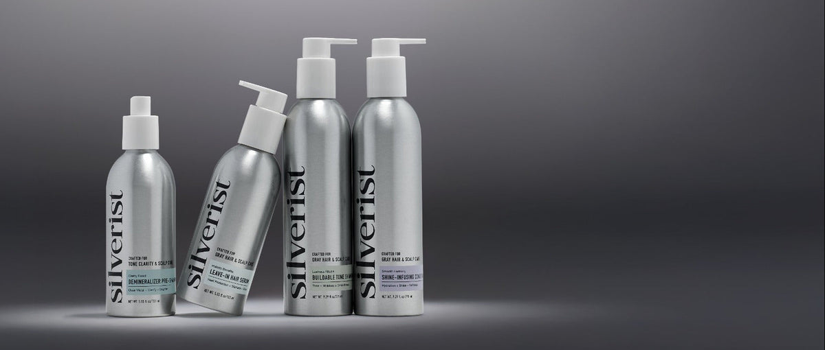 4 Silverist products on a gray background